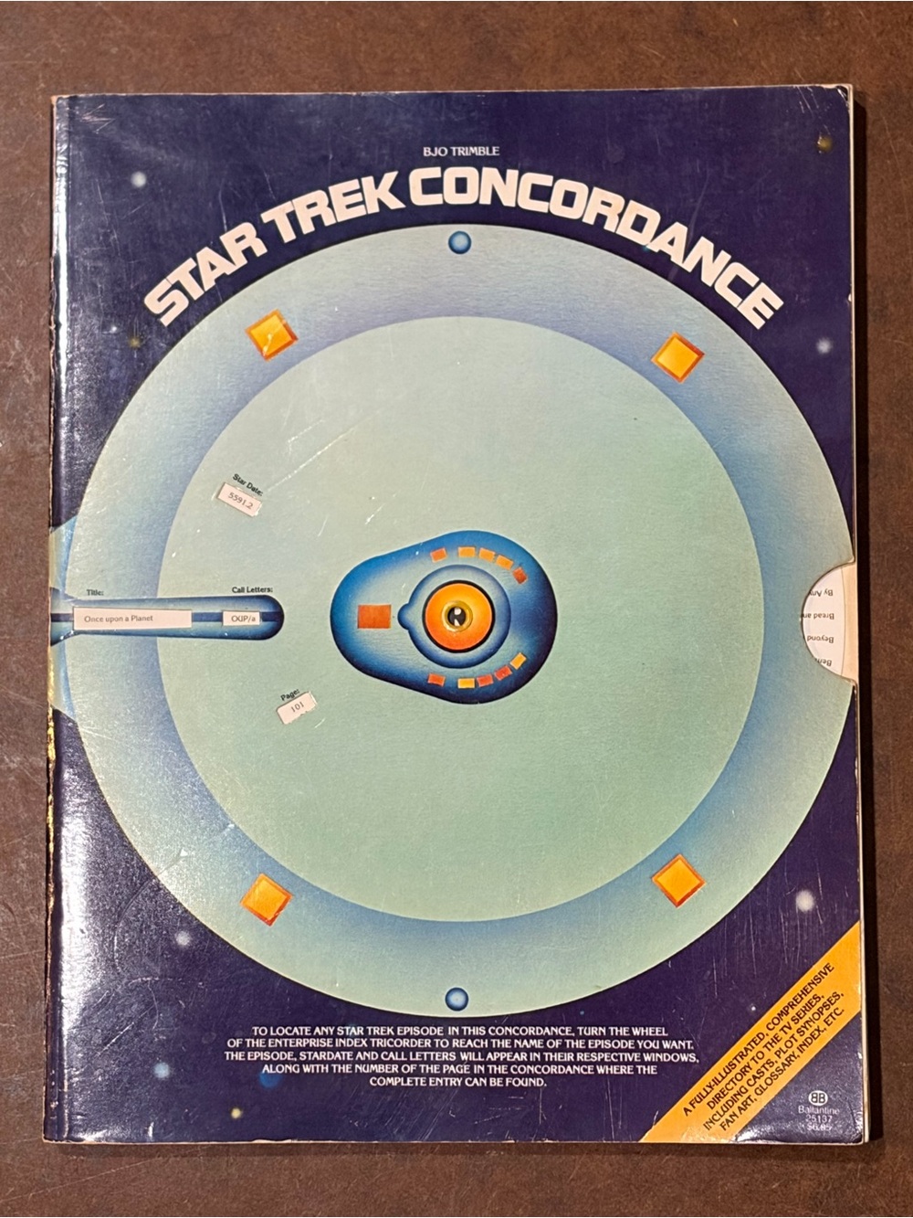Vinatge-1976 BJO TRIMBLE- Star Trek Concordance- Based on a concept by Dorothy H